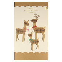 Honeycomb Reindeer Family