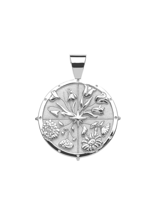 Jane Win Hope Small Pendant Coin - Sterling