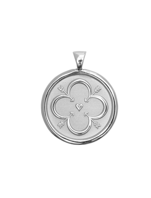 Jane Win Love Small Pendant Coin - Sterling