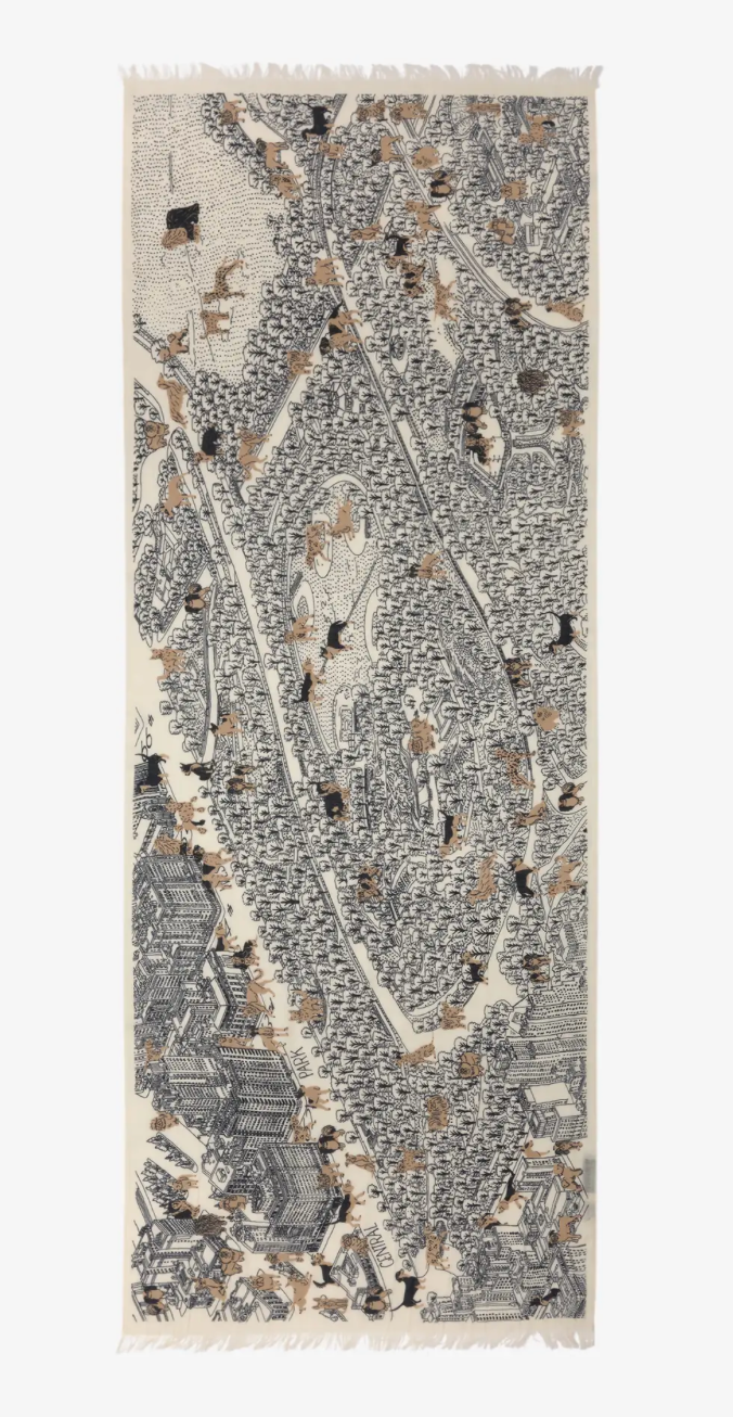 White Central Park Scarf