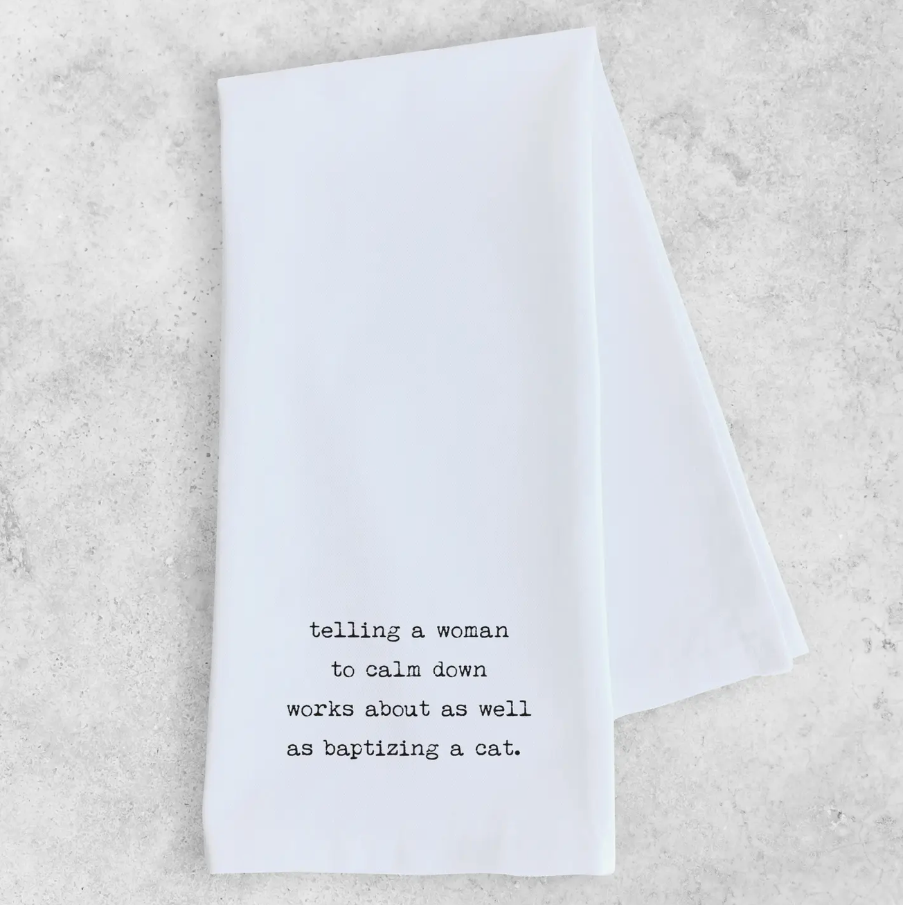 Baptizing A Cat Tea Towel