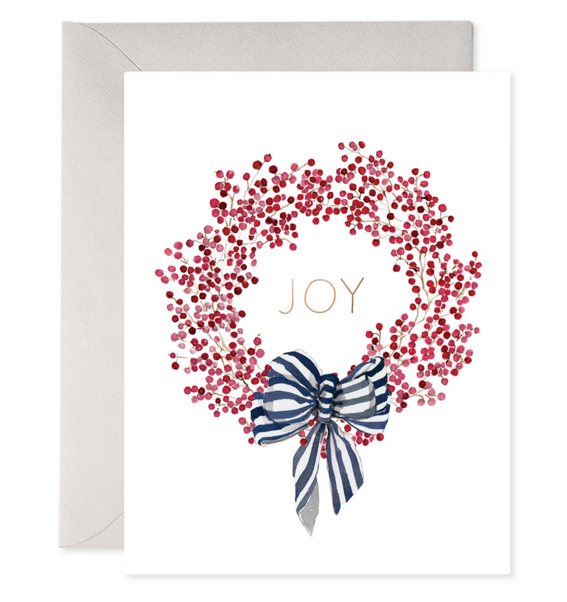 Red Berry Wreath Card