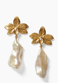 Chan Luu Leaf Cluster Pearl Earrings