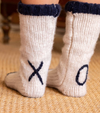 Oatmeal Love XO Slipper Socks