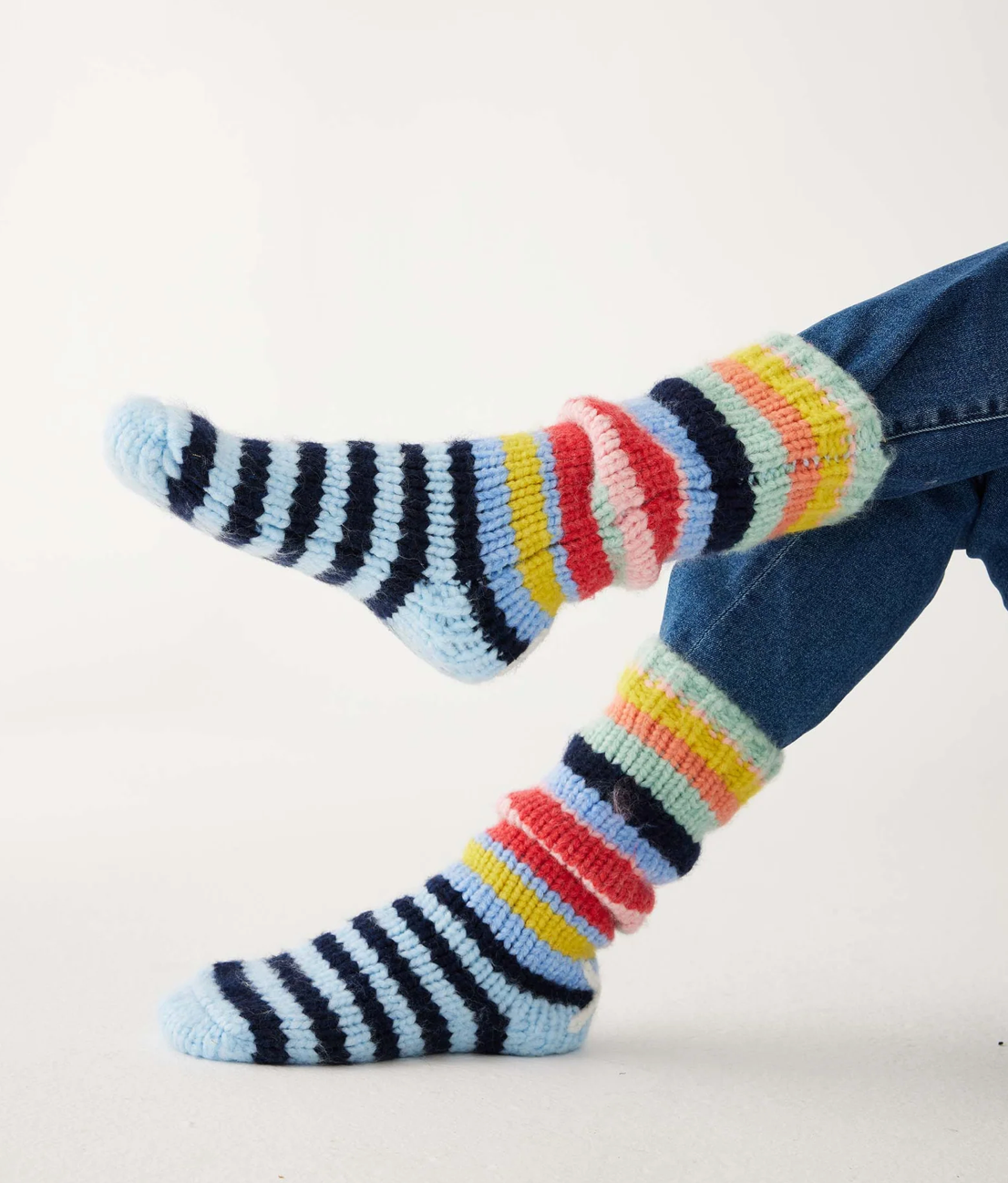 Rainbow Love XO Slipper Socks