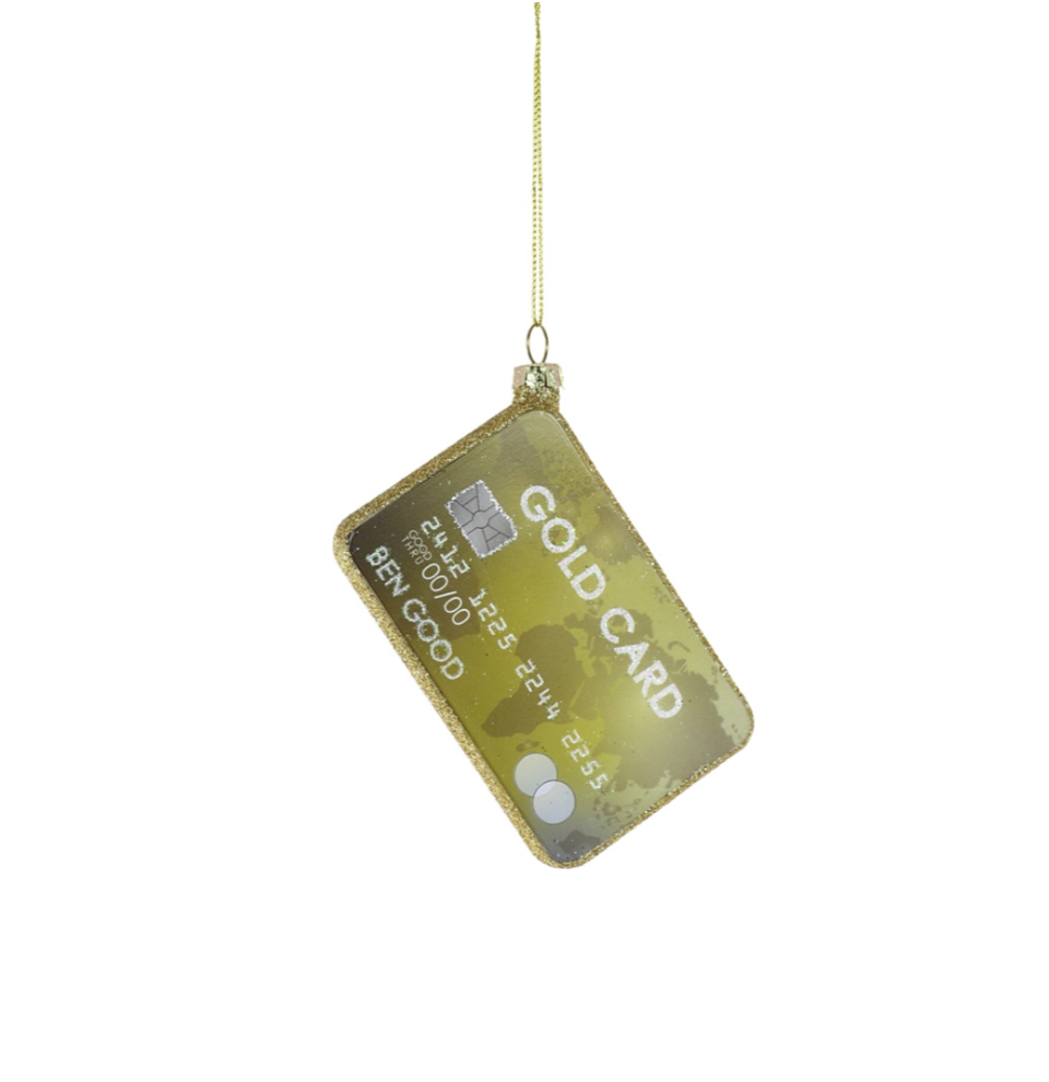 Gold Card Ornament