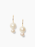 Chan Luu Phoebe White Pearl Earrings