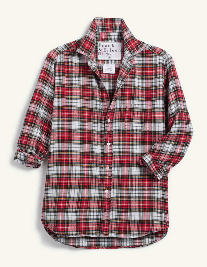 F&E Eileen White with Black & Red Plaid