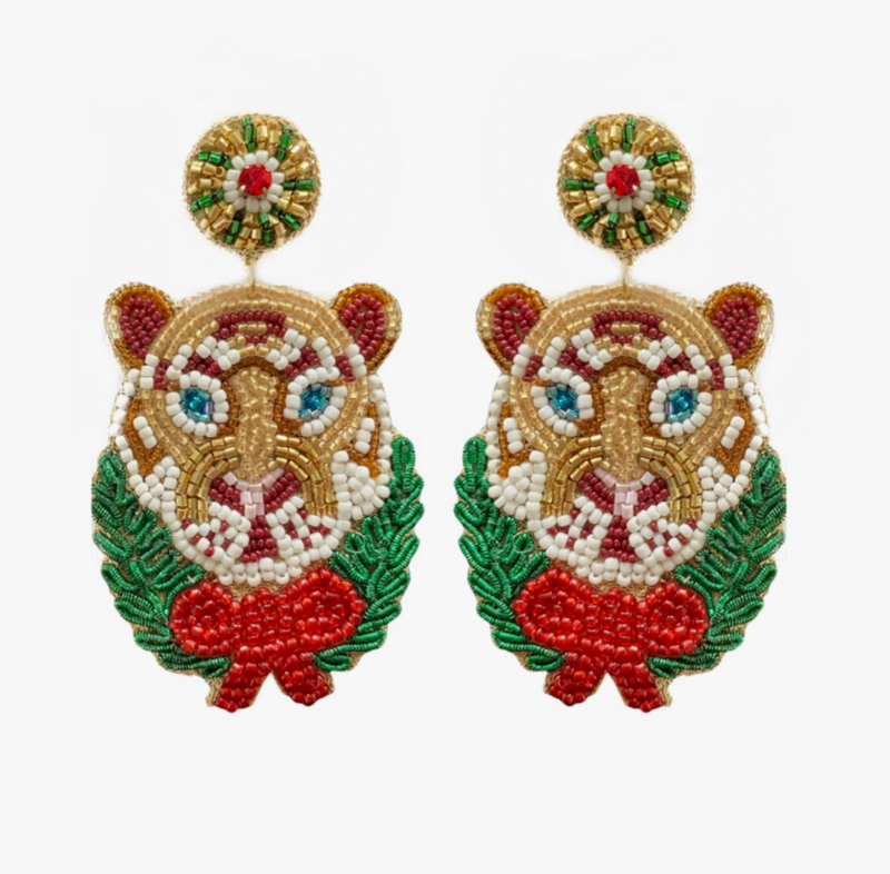 Festive Tiger Earrings