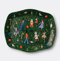 Evergreen Nutcracker Serving Tray