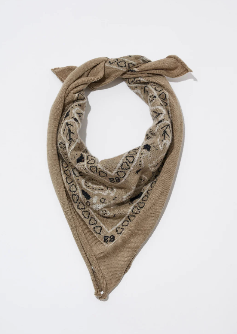 Khaki Cashmere Bandana