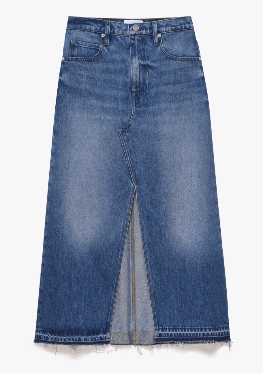 FRAME Midaxi Skirt Angled Seam