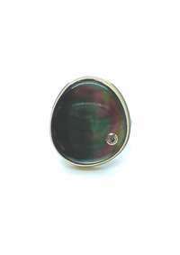 Jamie Joseph Black Mother of Pearl & Diamond Ring