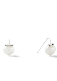 Sterling Baby Pebble Pearl Earrings