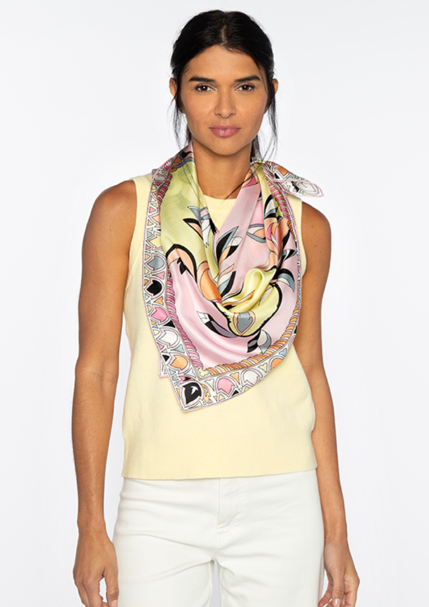 Kinross Mod Floral Silk Scarf