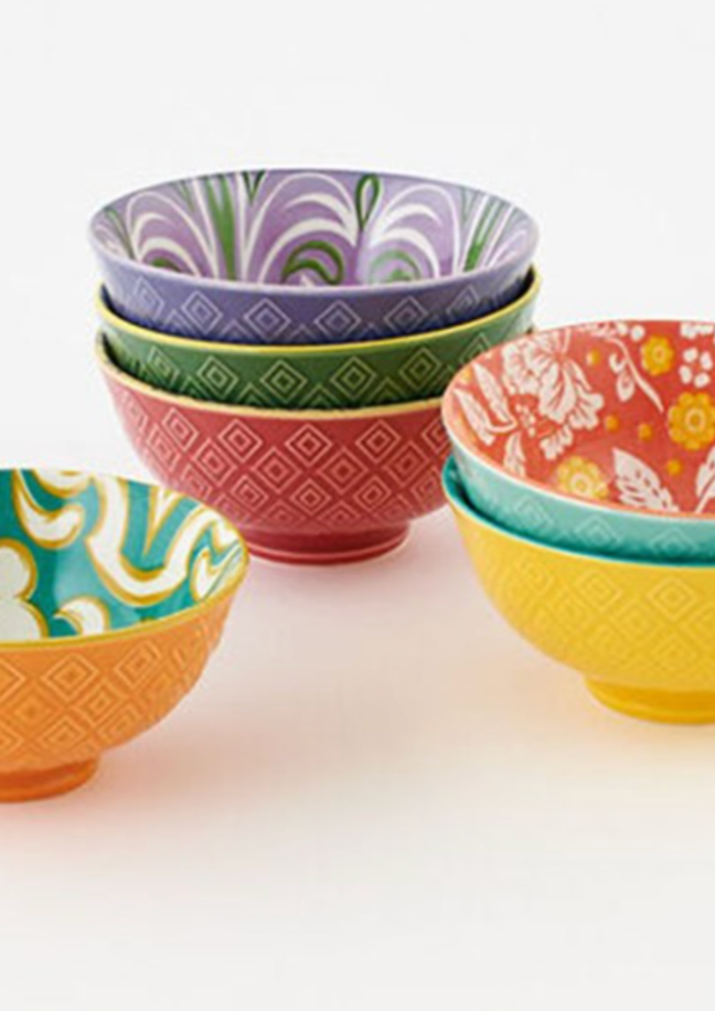 Bright Patterned Bowl Ast