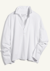 F&E Patrick Popover Henley White