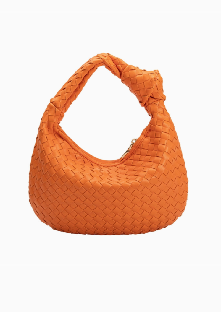 Drew Orange Knot Handbag