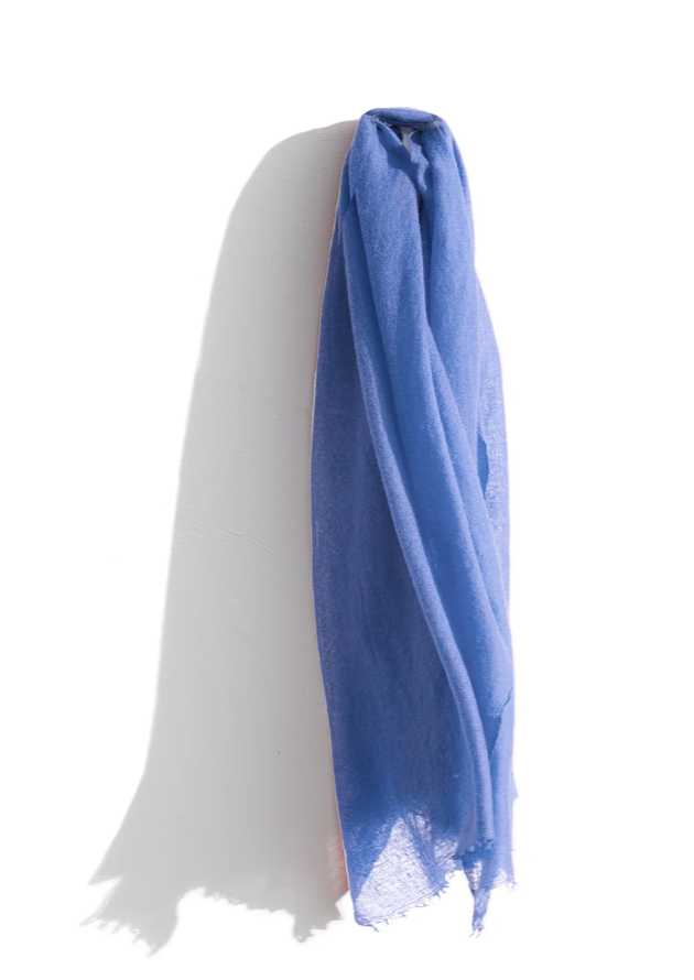 New Blue Cashmere Featherweight Scarf