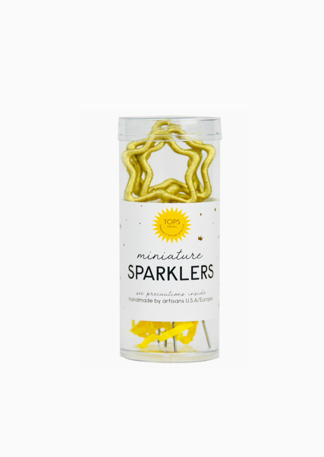 Mini Gold Sparklers Star in Tube