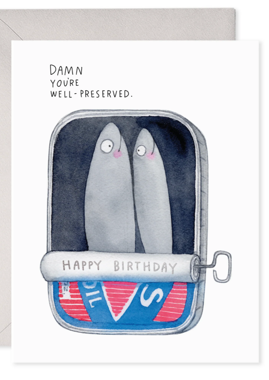 Sardines Birthday Card