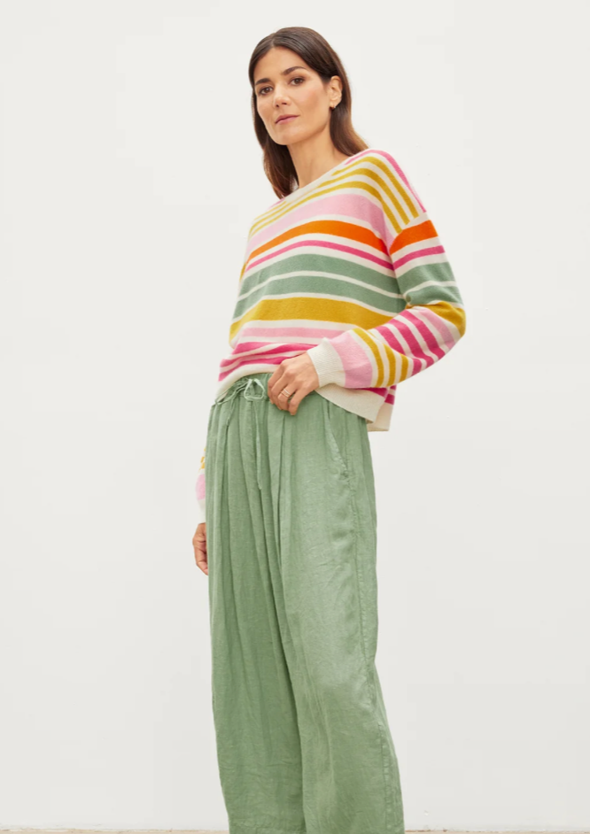 Velvet Anny Cashmere Striped Sweater
