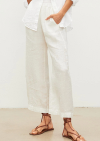 Velvet Lola Linen Pants Chalk
