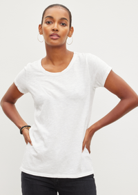 Velvet Tilly Slub Crew Neck Tee White