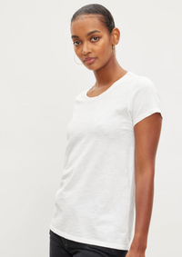 Velvet Tilly Slub Crew Neck Tee White