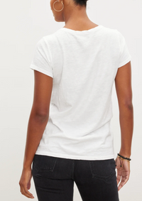 Velvet Tilly Slub Crew Neck Tee White