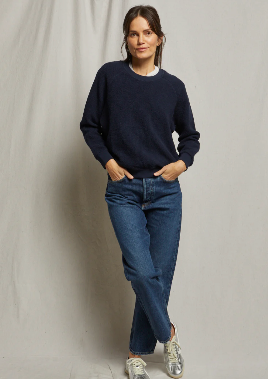 Perfectwhitetee Ziggy Fleece Navy Crew