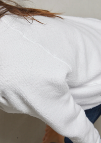Perfectwhitetee Ziggy Fleece White Crew