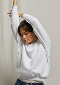 Perfectwhitetee Ziggy Fleece White Crew