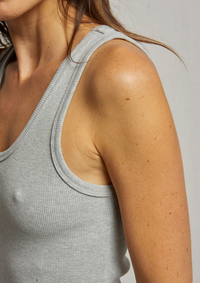 Perfectwhitetee Blondie Grey Tank