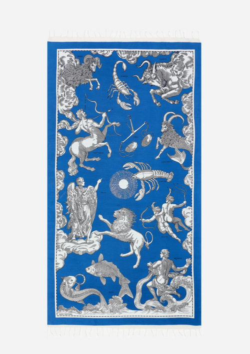 Inoui Fouta Towel 100 Astrologie Blue