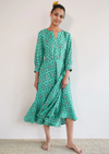 Azurite Green Ikat Dress