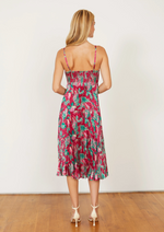 Donna Raspberry Floral Dress