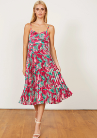 Donna Raspberry Floral Dress
