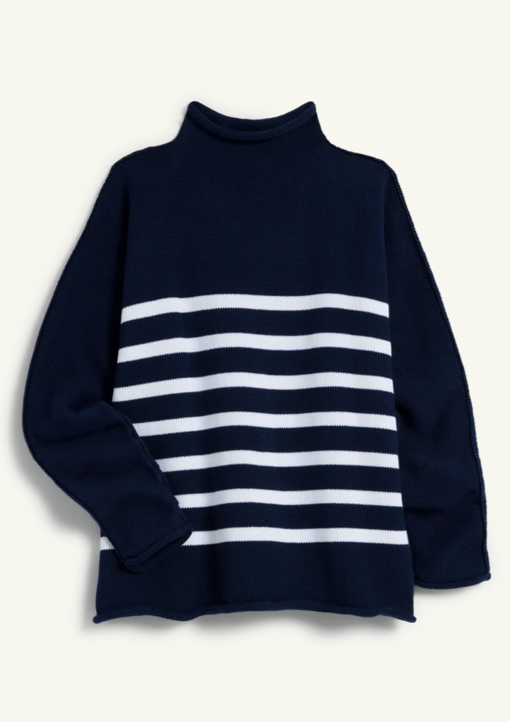 F&E Monterey Navy & White Stripe Sweater