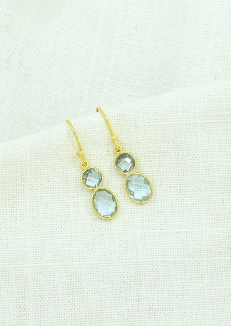 Blue Topaz Vermeil Earrings