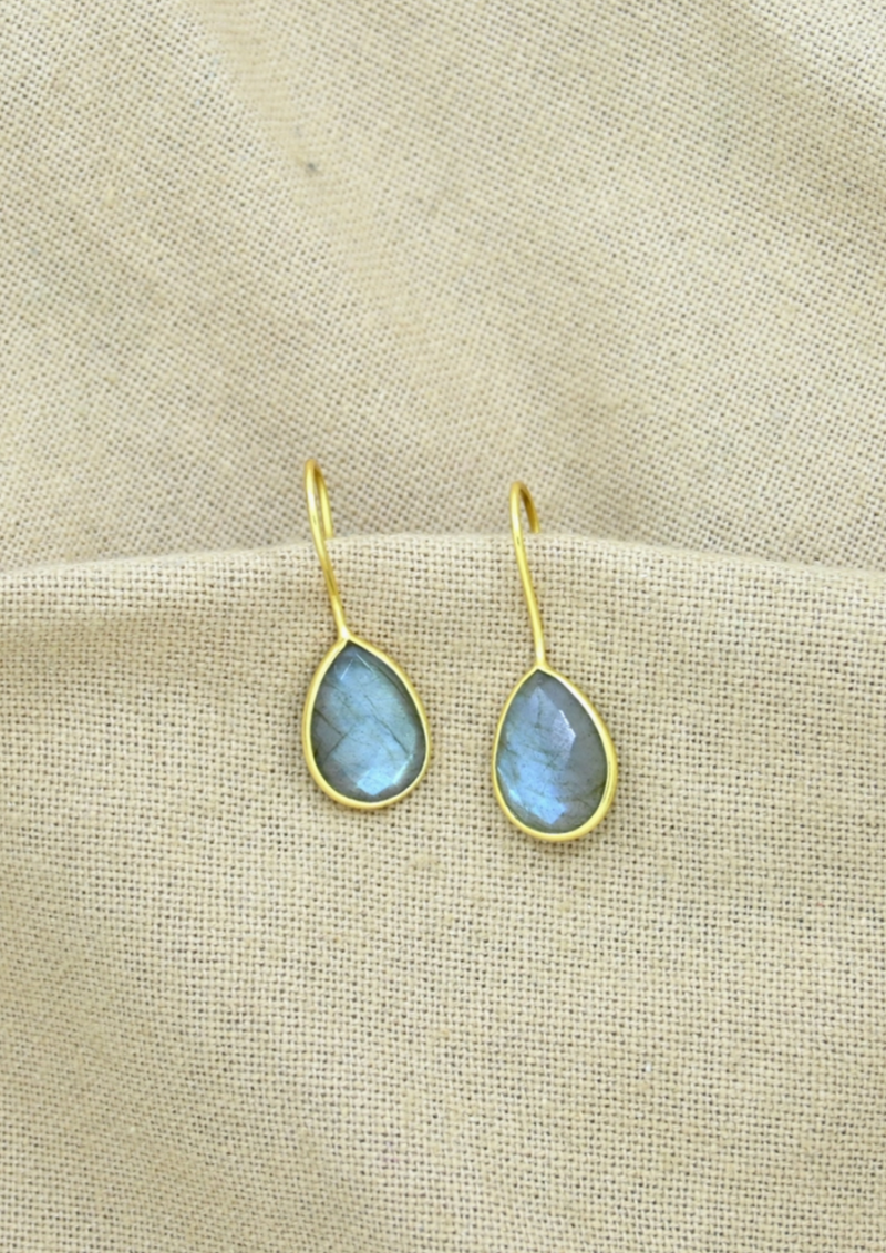 Labradorite Teardrop Earrings