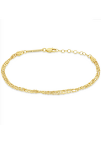 Zoe Chicco Triple Strand Tube Bar Bracelet
