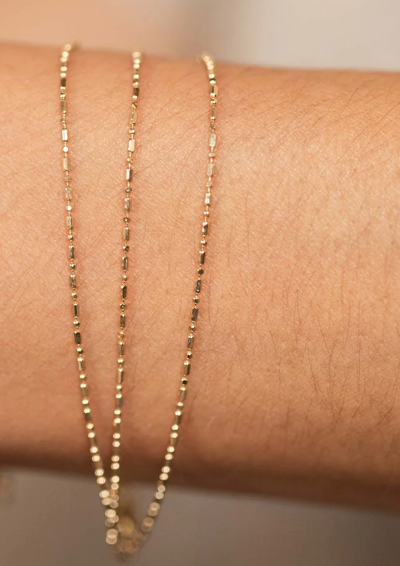 Zoe Chicco Triple Strand Tube Bar Bracelet