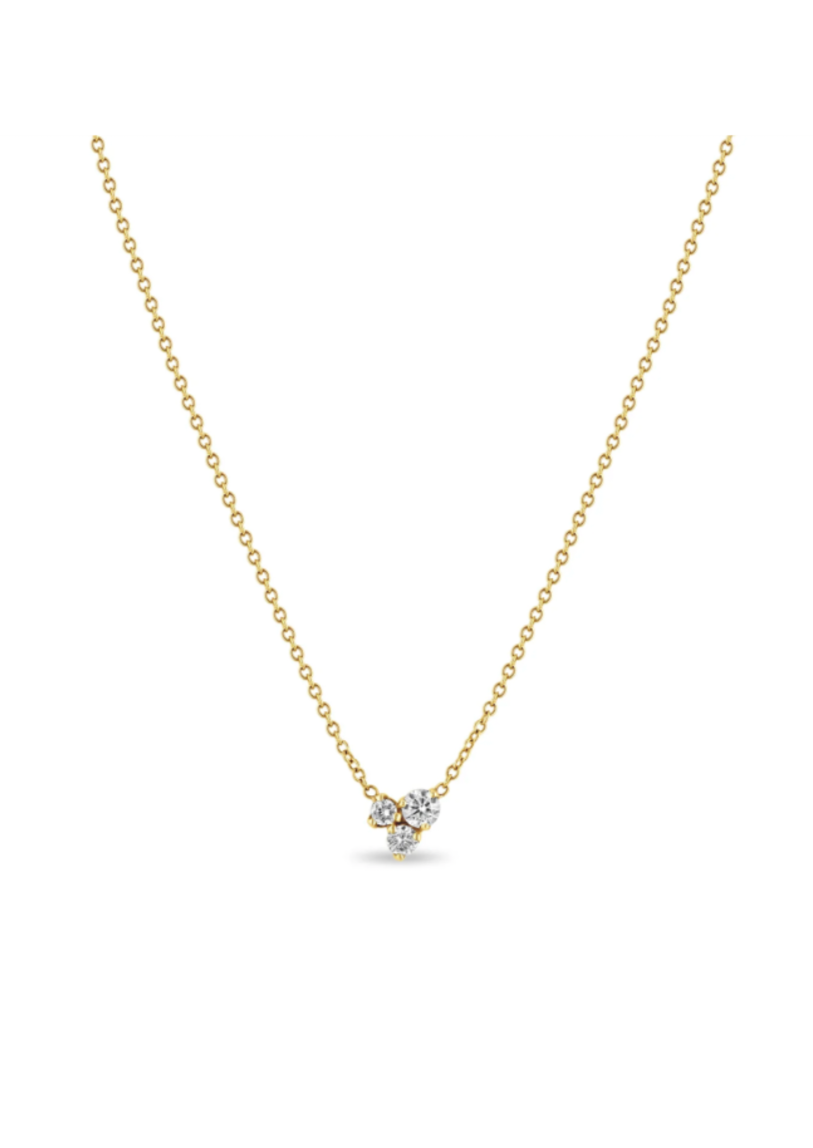 Zoe Chicco Diamond Cluster Neckalce