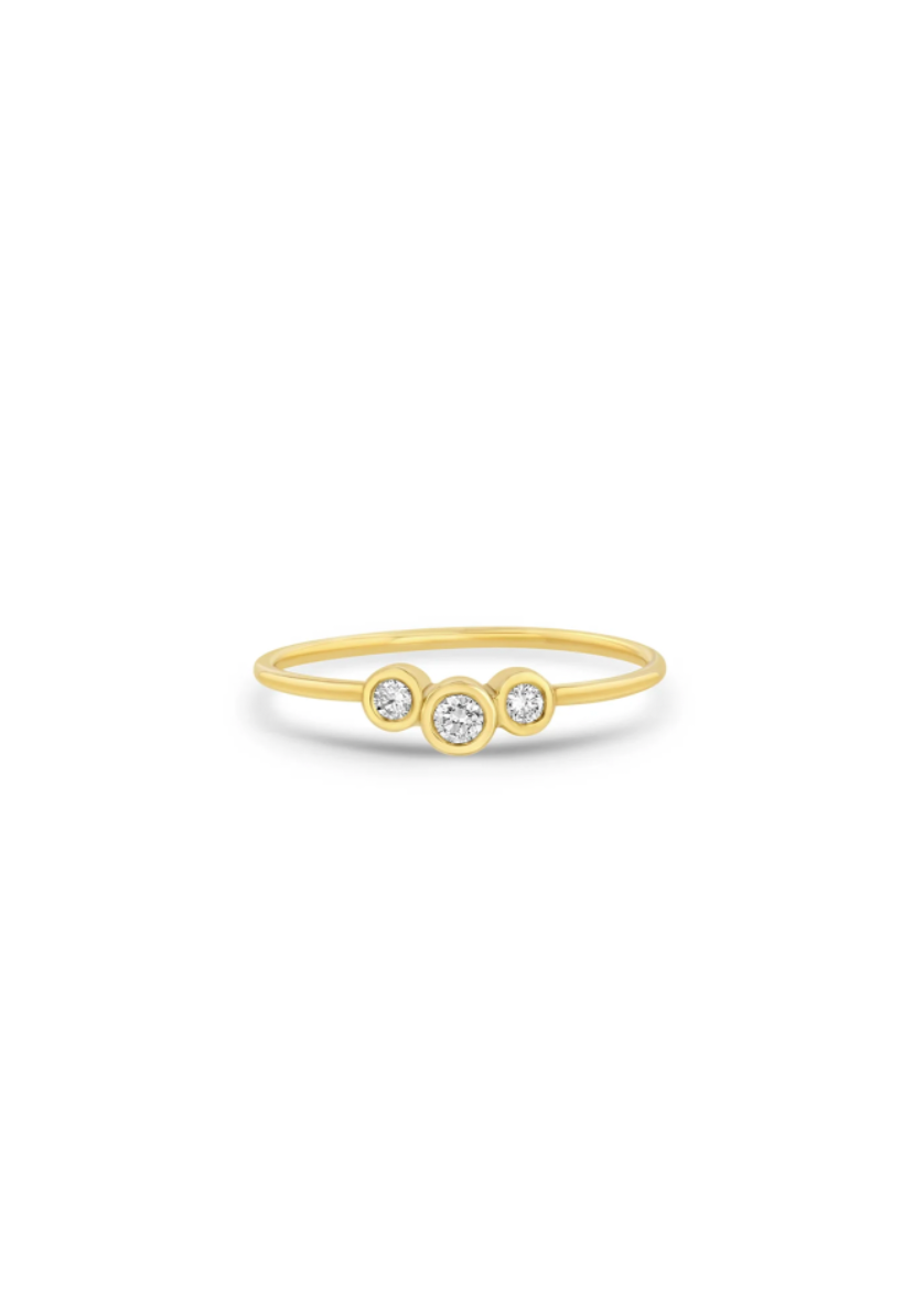 Zoe Chicco 3 Diamond Graduated Ring 6.5
