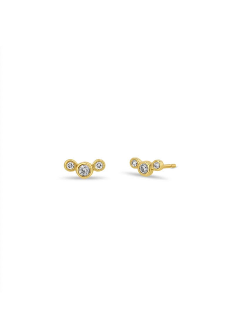 Zoe Chicco 3 Diamond Bezel Studs