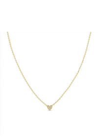 Zoe Chicco Itty Bitty Pave Heart Necklace