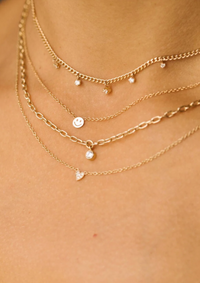 Zoe Chicco Itty Bitty Pave Heart Necklace