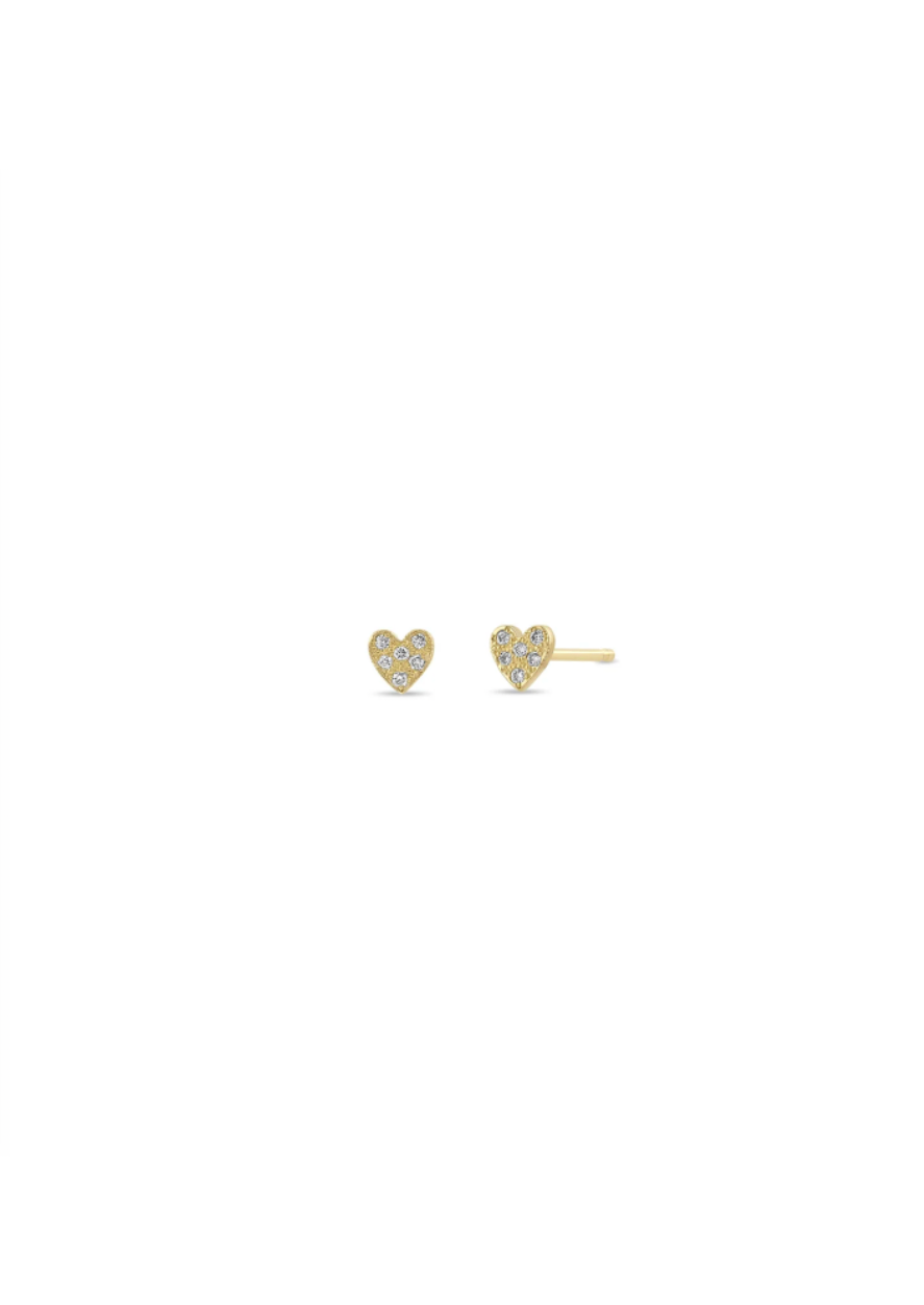 Zoe Chicco Itty Bitty Pave Heart Studs