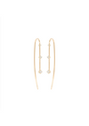 Zoe Chicco Graduating 3 Diamond Wire Earrings